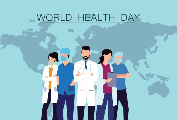 Maailman terveyspäivä, lääkärit stetoskoopilla - Valokuva, kuva