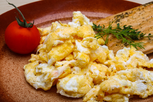 Scrambled eggs with tomato - Photo, Image