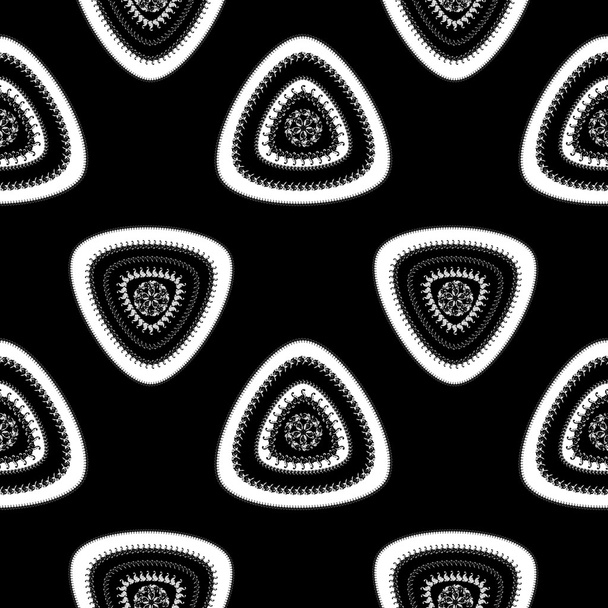 Resumen Patrón sin costura con triángulo en negro blanco oscuro
 - Foto, imagen