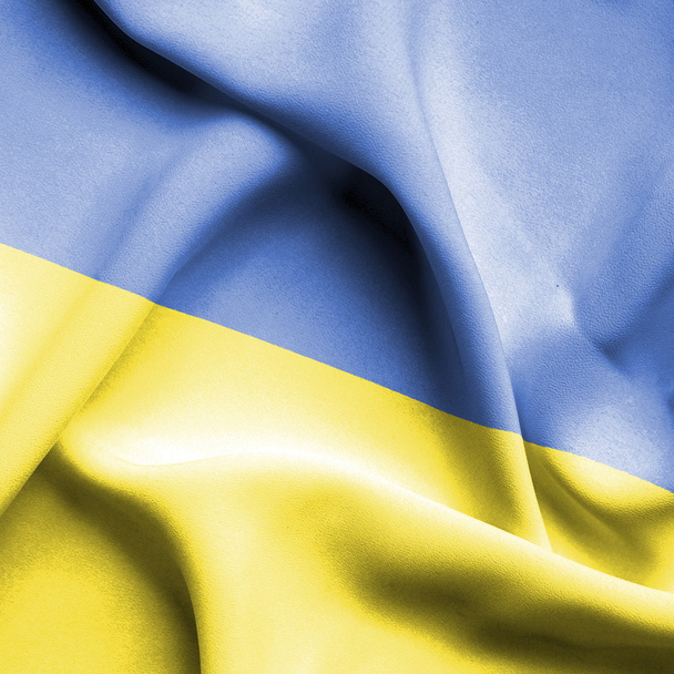 Ukraine waving flag - Foto, afbeelding
