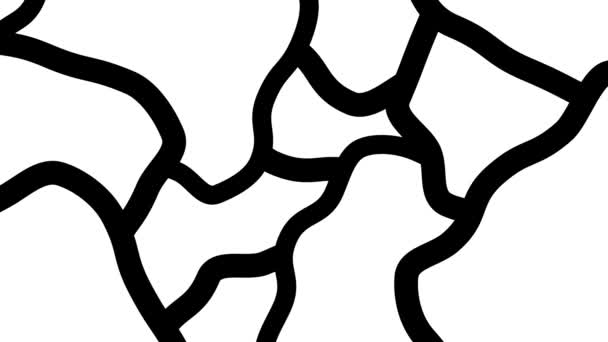 Patrón animado abstracto en blanco y negro. Formas intrincadas. Animación de alta calidad. 4k. - Metraje, vídeo