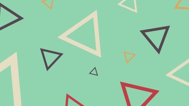 Hand drawn abstract loop background. Random triangle shapes. Cyan background. High quality animation - Footage, Video