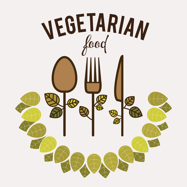 Organic food design - Vector, Imagen