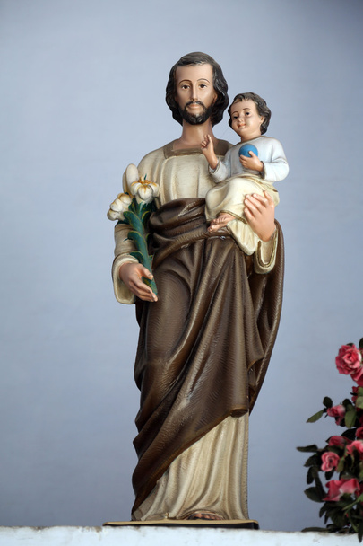 Saint joseph gazdaság Jézus baba - Fotó, kép