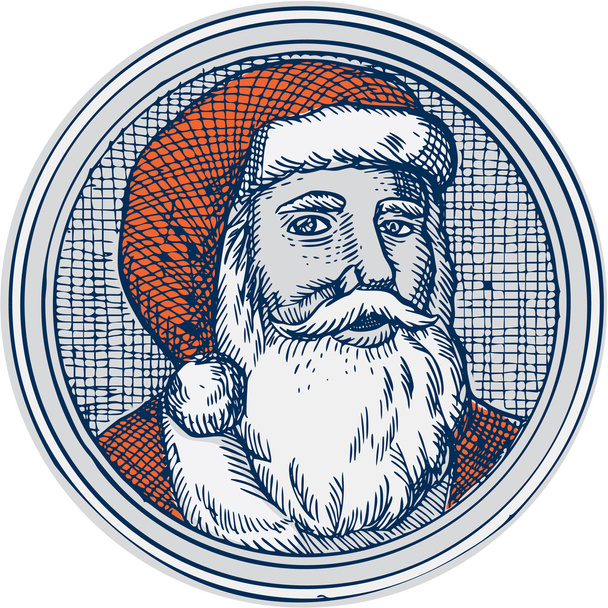 Vintage Christmas Santa Claus otec leptání - Vektor, obrázek