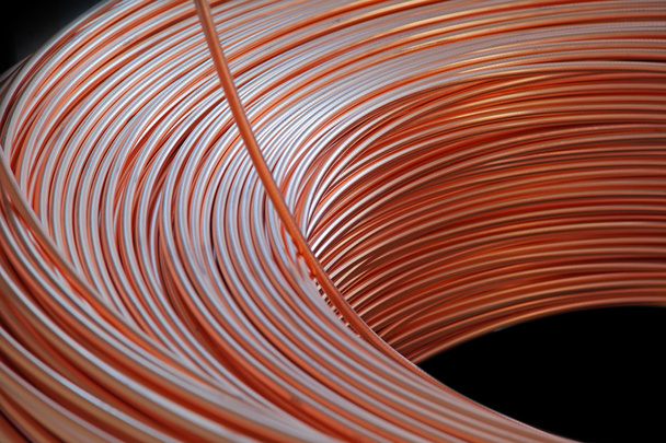 koperen kabel fabriek - Foto, afbeelding