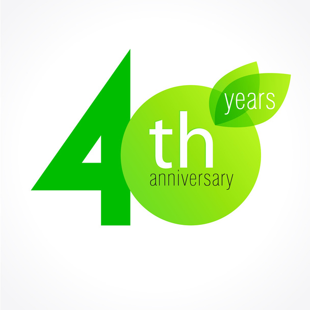 40 aniversario logo verde
 - Vector, imagen