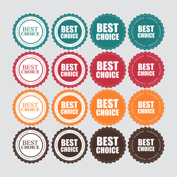 Best Choice Label with Ribbon Vector Illustration - Vetor, Imagem