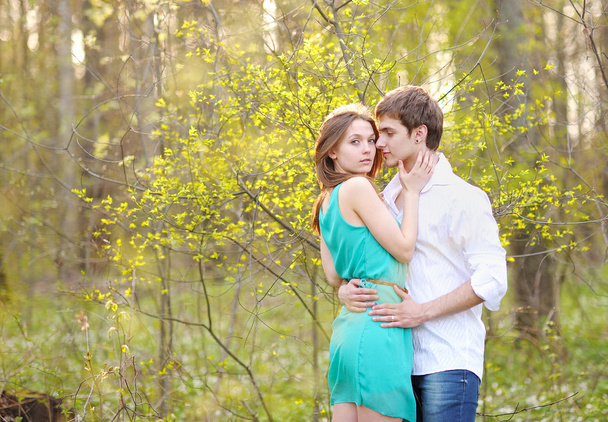 beautiful Couple in love on summer  - Photo, image