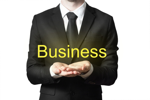 businessman with open hands business isolated - Foto, imagen