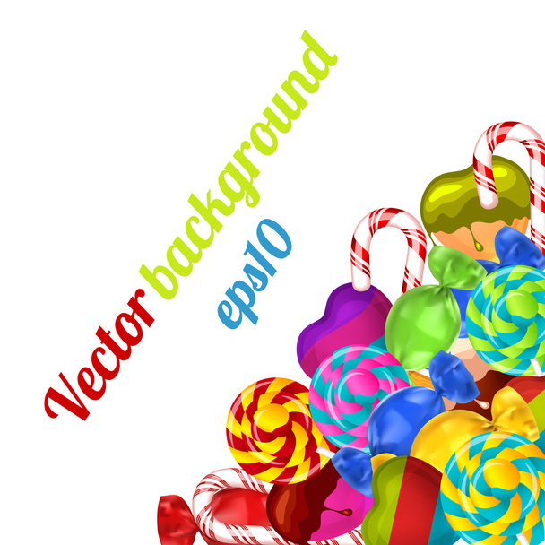 Bright background with candies - Vector, Image