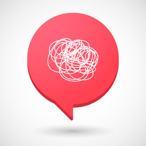 Comic balloon icon with a doodle - Vetor, Imagem
