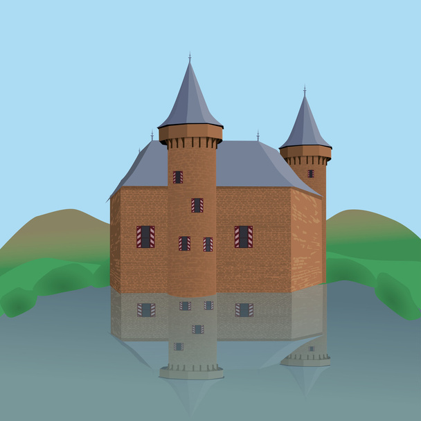 Castle - Vektor, kép