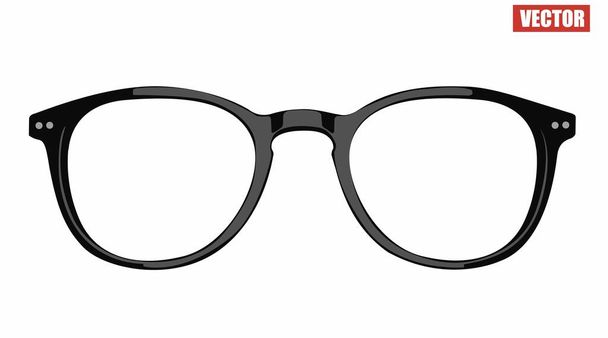 Διάνυσμα Απομονωμένη απεικόνιση γυαλιών. Σκελετός από μαύρα γυαλιά σε λευκό φόντο - Διάνυσμα, εικόνα