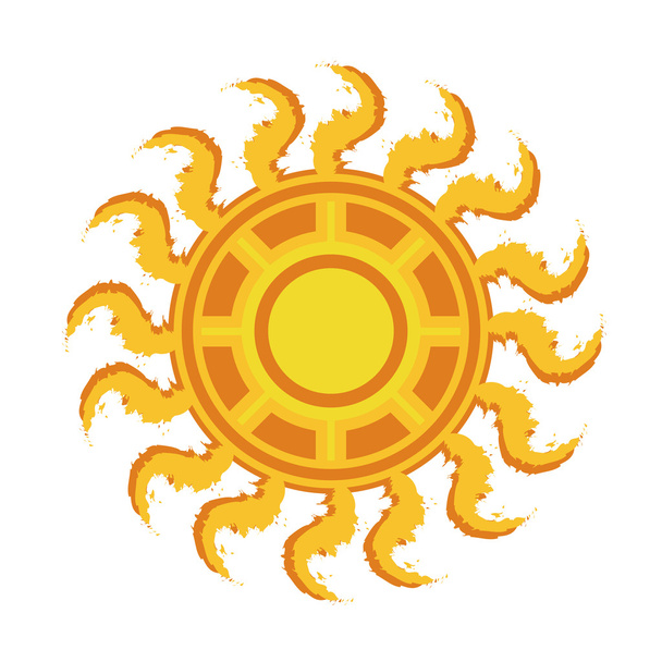 Soleil orange - Vecteur, image