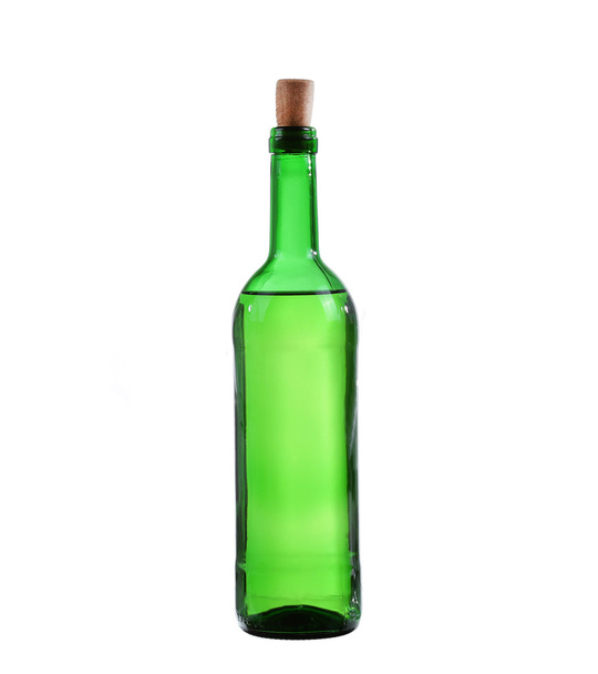 Una botella de vino blanco. Aislado sobre fondo blanco
 - Foto, imagen