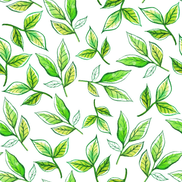 Watercolor pattern leaves - Vector, afbeelding