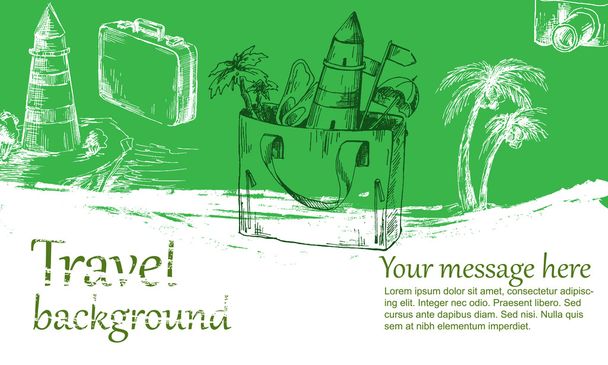 Travel background color. - Vector, Image