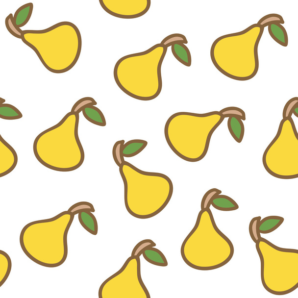Seamless backgrounds with hand drawn pears - Vektor, obrázek