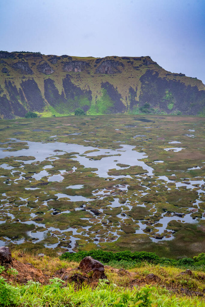 ландшафт Рапа Нуи, остров Пасхи. Высокое качество фото - Фото, изображение