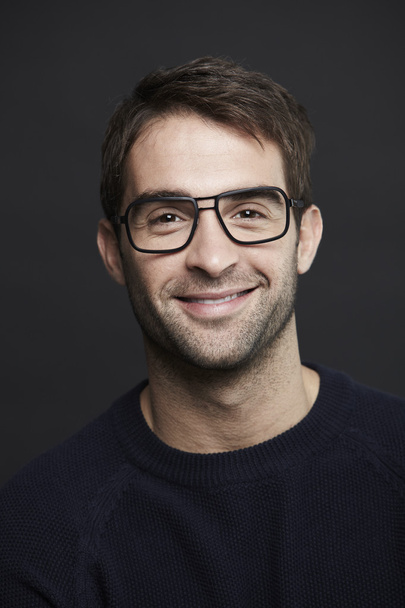 Man in glasses smiling - Foto, Imagem
