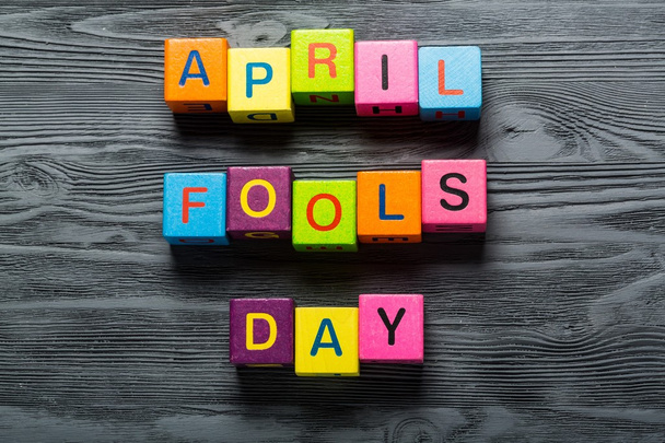 April. April Fools Day card isolated on white background - Zdjęcie, obraz