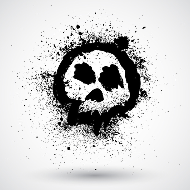 Grunge skull - Vektor, Bild