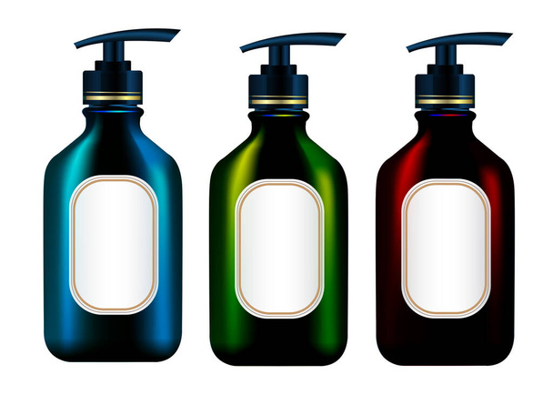 realistische fles met shampoo. vectorillustratie - Vector, afbeelding