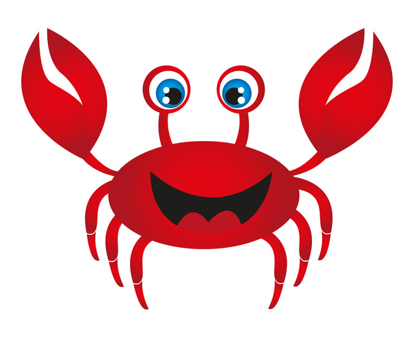 Desenhos animados de caranguejo vermelho
 - Vetor, Imagem