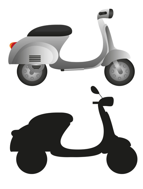 šedá motorka - Vektor, obrázek