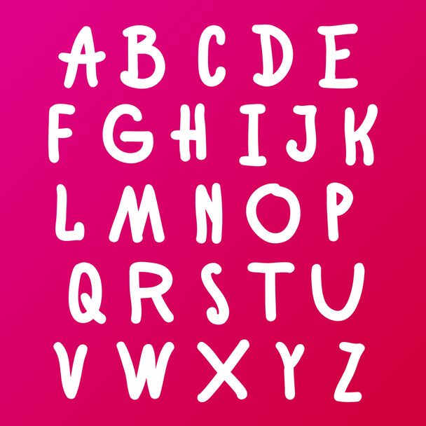 Cute doodle alphabet - Vektör, Görsel