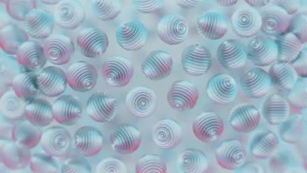 De kristallijne structuur van een nanomateriaal, die lijkt op een caleidoscoop van kleuren onder gecontroleerde verlichting,. - Video