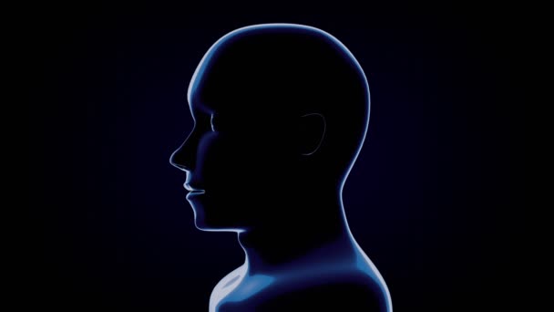 Forgó geometrikus férfi arc - 3D 4k animáció (3840 x 2160 px) - Felvétel, videó
