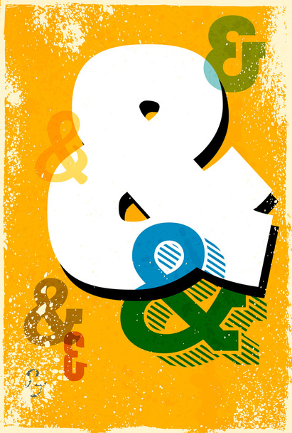 typography poster with symbols - ベクター画像