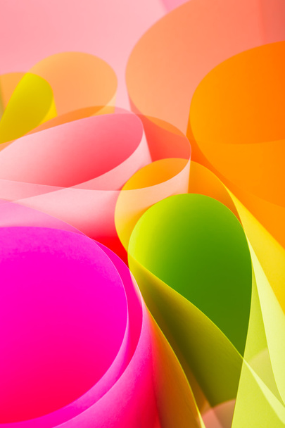 Color paper variety arc wave form. Multi exposure. - Fotografie, Obrázek