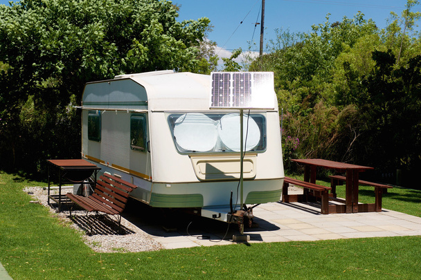 Caravan with solar energy - Photo, Image