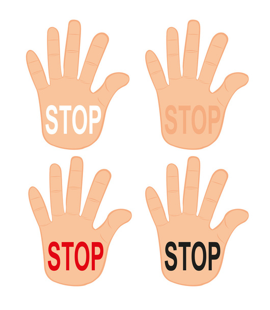 hands stop - Vetor, Imagem