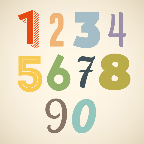 abstract number set - Vektor, kép