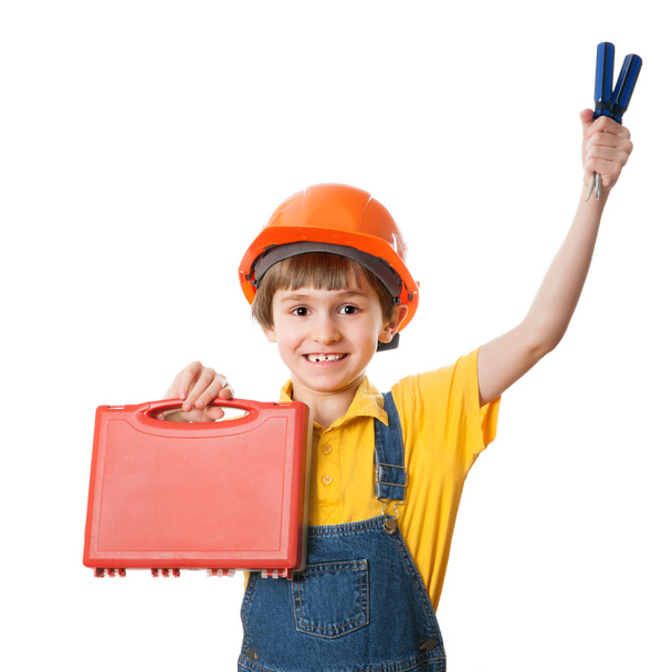 Construction worker boy - Foto, imagen