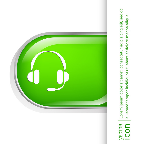 customer support, headphone icon - Vetor, Imagem