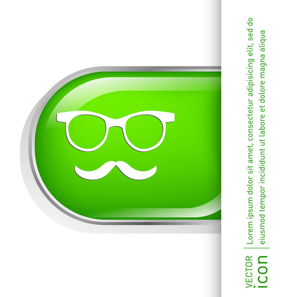 Hipster, Mustache  icon - Vector, Imagen