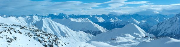 Silvretta Άλπεις χειμώνα άποψη (Αυστρία). Πανόραμα. - Φωτογραφία, εικόνα