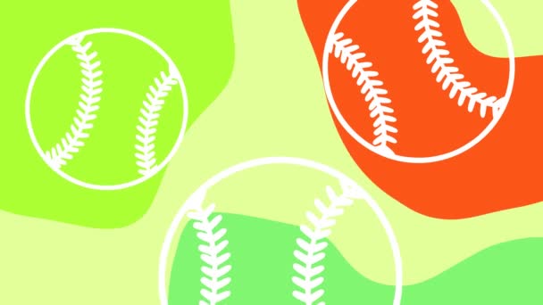Boule de baseball Wiggly animation abstraite de fond - Séquence, vidéo