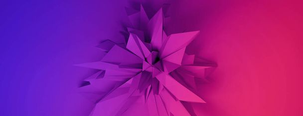 Versus on abstract shape on gradient background. Competition concept. 3d render. - Photo, Image