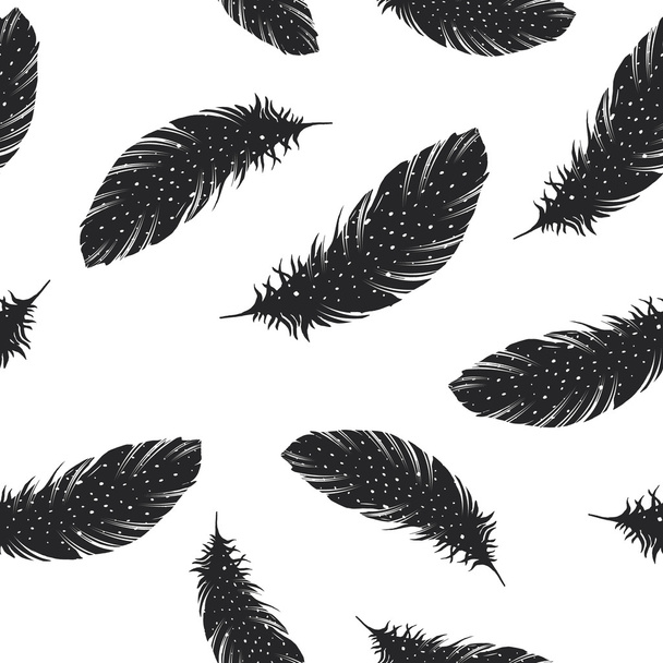 Vintage Feather background. - Vector, imagen