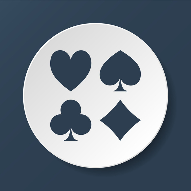 Vector Playing Card Suit Icon Symbol Set. - Vector, Image