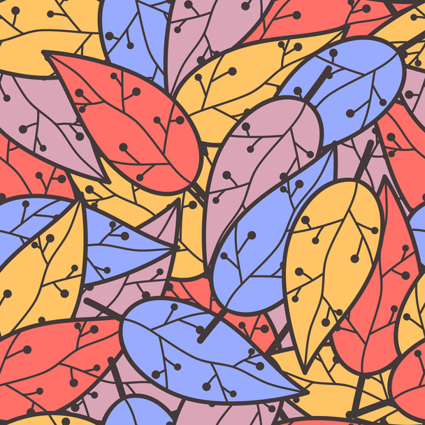 Textura de hojas en diferentes colores
 - Vector, Imagen