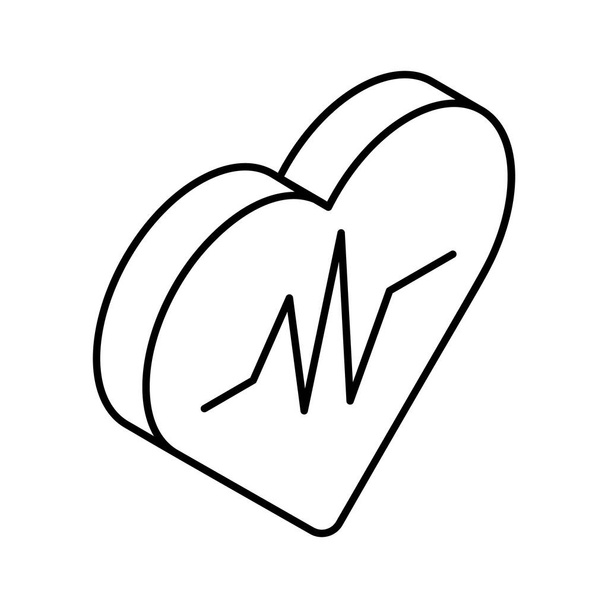 Szerezd meg ezt a csodálatos ikon a szív egészség modern izometrikus stílusban - Vektor, kép