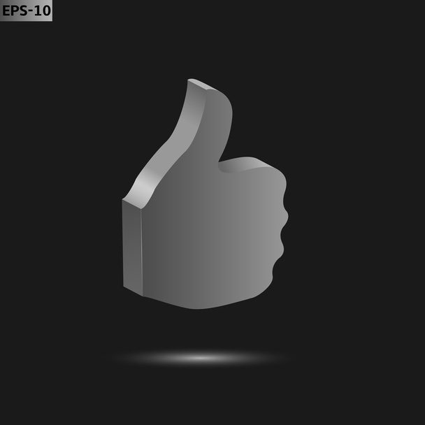 Значок "Палец вверх"
 - Вектор,изображение