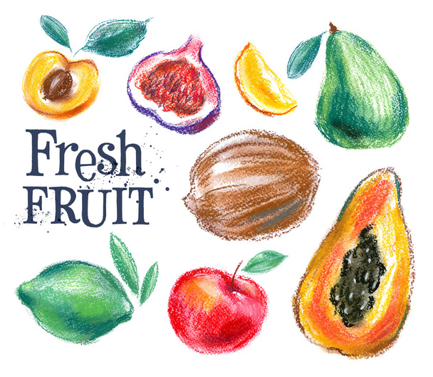 Ripe fruit logo design template - Vector, Image